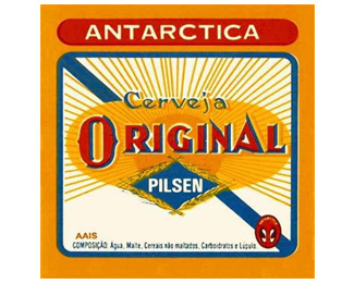Logo Vintage da Cerveja Original - Antarctica